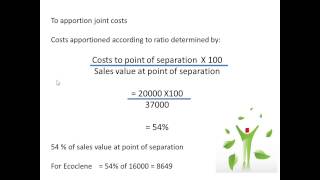 Costing Transfers Joint Products By Products