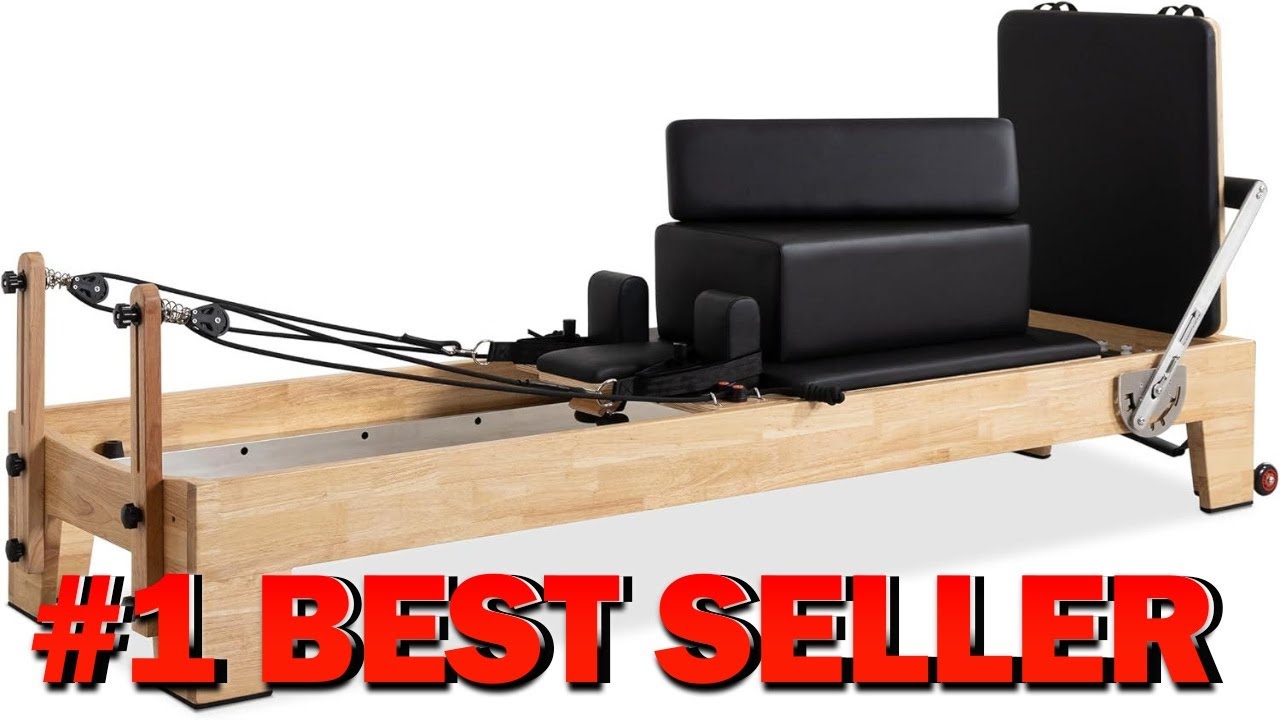 Pilates Reformer Machine Wood Pilates Machine Bed Yoga Exercise Strength Training Equip - B0CQ72C4H4