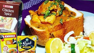 CHICKEN BUNNY CHOW RECIPE/SOUTH AFRICAN YOUTUBER