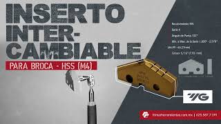 Inserto Intercambiable Para Broca Yg-1 - Recubrimiento Tin - Serie 4 - Frimar Herramientas