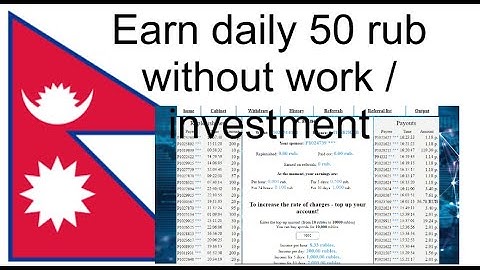 How to earn daily 50 rub without investment/work online in nepal |Get 20% per day| Earn with Dipesh.