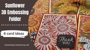 Sunflower 3D Embossing Folder | Ink Pad Direct Technique | Stampin