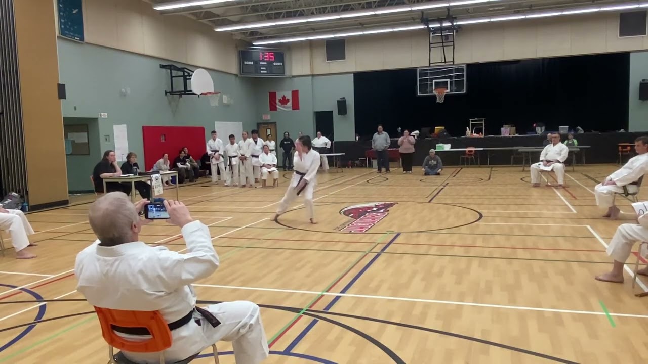 Thunder Bay wado Kai karate tournament (Men's blue to brown belt kata division)