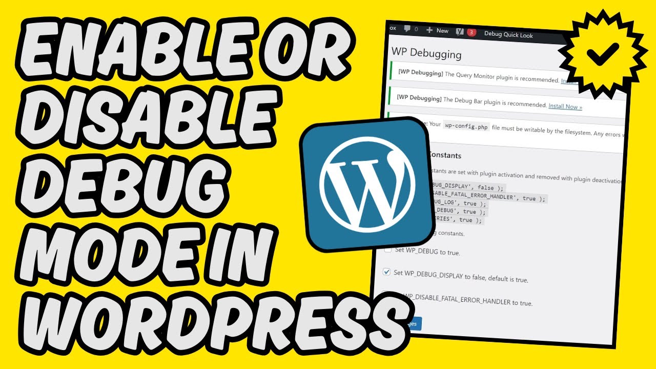 [Easy Guide] Enable or Disable Debug Mode in WordPress - YouTube