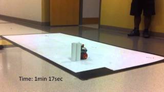 Sumobot detects and pushes objects