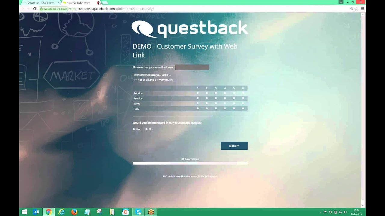Questback Essentials how to distribute a quest via web link (incl. QR