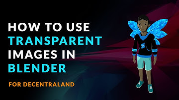 How to add a transparent logo or image in blender for Decentraland