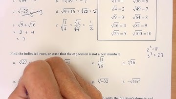 MATH 1030  Section 10 1 Radical Expressions and Functions