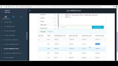 4 one million Arab coders , data analyst lesson 4 basic SQL quiz Order By part 1