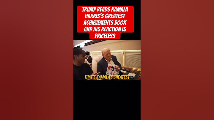 Trump reads kamala harris’s greatest achievements book and his reaction is priceless