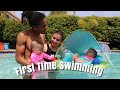 TWINS SWIM FOR THE FIRST TIME!