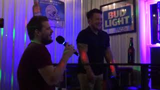 Michael Hinton & Ryan Henry singing the Pokémon Theme at The Rundown Bar on April 27, 2024