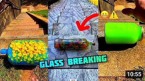 ⚠️8 Minutes Breaking Big glass bottles⚠️🔥 #asmr #satisfying #experiment @BreakerOriginal