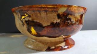 Box Elder Burl and Resin on Fire !