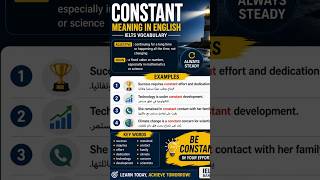 Constant Meaning in English  شرح constant بالعربي  IELTS Vocabulary