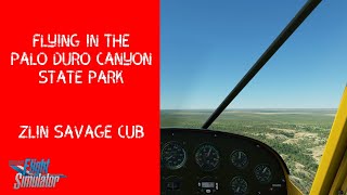 MSFS 2020 | Flying in the Palo Duro Canyon State Park - Zlin Savage Cub screenshot 3