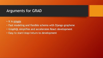 01 - Introduction to GRAD (GraphQL and React with Apollo and Django)