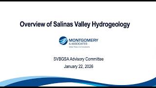 Hydrogeologic Conceptual Model of the Salinas Valley Basin