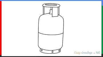 How to draw a Gas Cylinder step by step for beginners