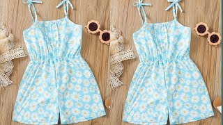 Baby jumpsuit/ dungaree cutting and stitching | 6month-1year Baby jumpsuit cutting and stitching