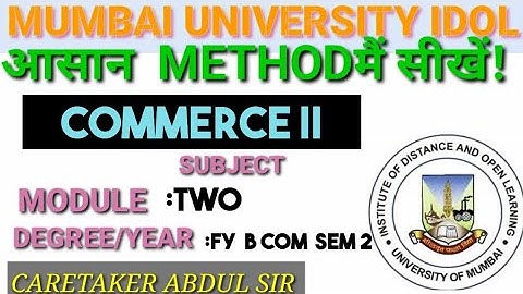 RETAILING MODULE 2 Commerce FYBCOM SEM 2