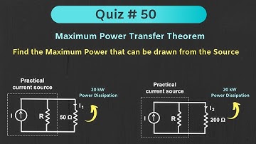 Maximum Power Transfer Theorem (Network Analysis) | Quiz # 50