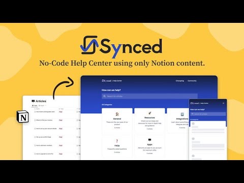 Synced.so Lifetime Deal - Transform Notion Content into an Embeddable Help Center Site