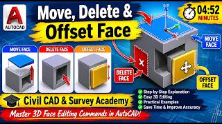 🚀:“AutoCAD Secret 3D Editing Tricks Revealed 😱 | Move, Delete &amp; Offset Face Tutorial”#autocad
