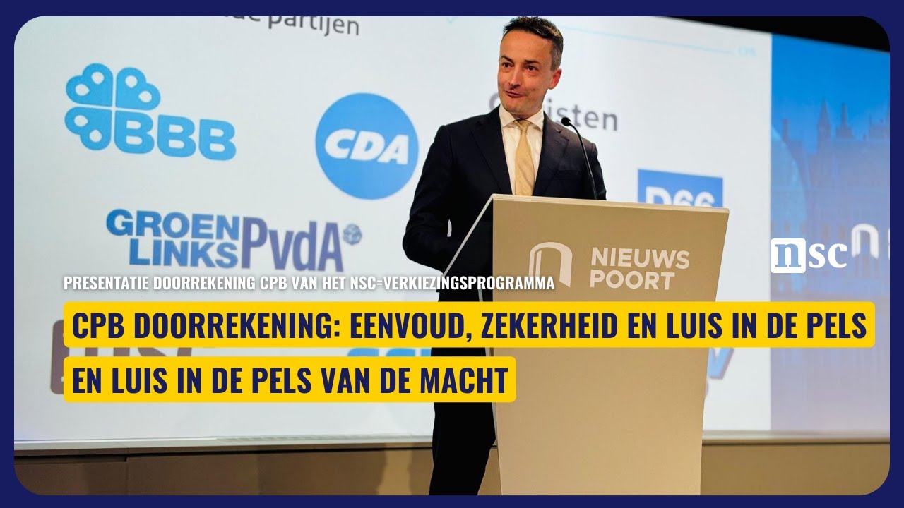 Presentatie doorrekening CPB van het NSC-verkiezingsprogramma