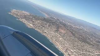 Flight view from San Diego to LAX, it may be Around Orange County