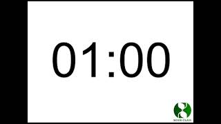 60 Seconds Countdown Timer (Reverse) White
