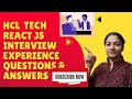 #HCLTech ReactJs Interview | Frontend Interview #reactjsdeveloper #reactjsinterview #hcl #hcltech
