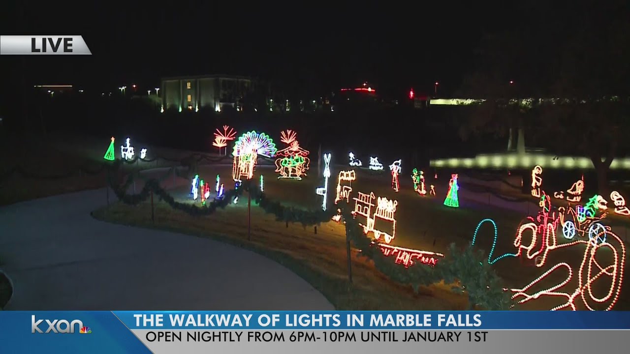 Walkway of Lights in Marble Falls YouTube