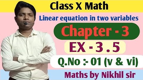 CLASS X MATHS||Chapter 3.5|| Q.1(v & vi)  ||Cross Multiplication Method ||(Part 38) || New NCERT||