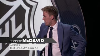 McDavid takes first trophy of the night with Ted Lindsay Award