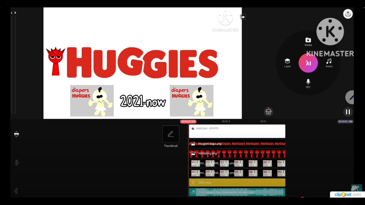 Huggies Logo Remake Kinemaster Speedrun x7 Speed @WAGDHN2026