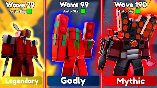 I EQUIP EVERY RED UNITS VS ENDLESS MODE | TOILET TOWER DEFENSE