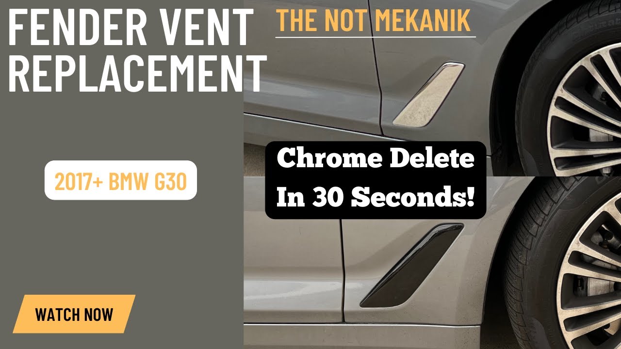BMW G30 Fender Vent Replacement YouTube
