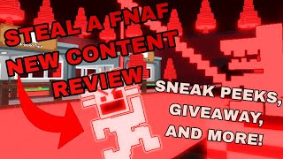 STEAL A FNAF CONTENT REVIEW! (GIVEAWAY PLUS GAME SNEAK PEEKS)