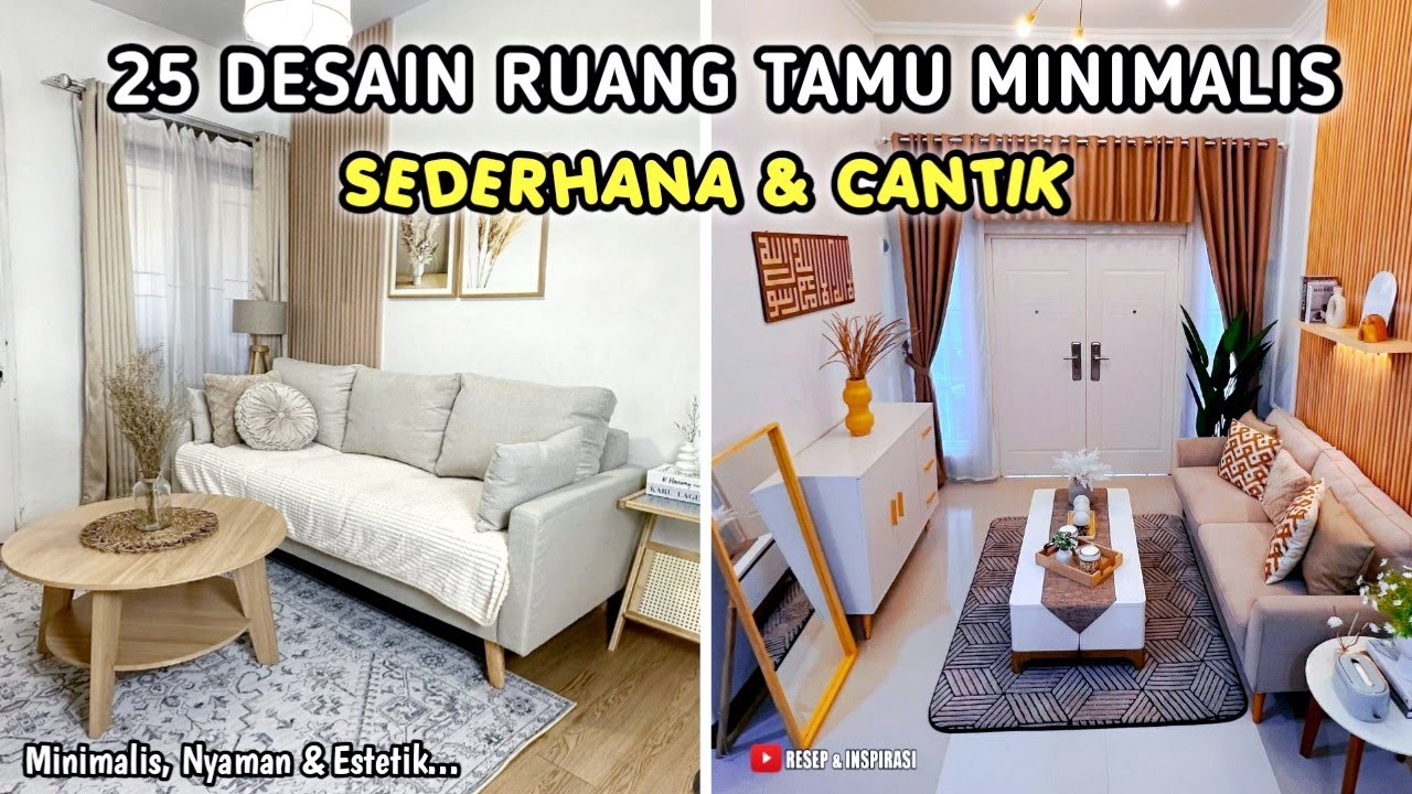 25 DESAIN RUANG TAMU MINIMALIS, SEDERHANA DAN CANTIK - YouTube