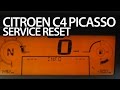 Citroen C4 Picasso service spanner reset (maintenance reminder)