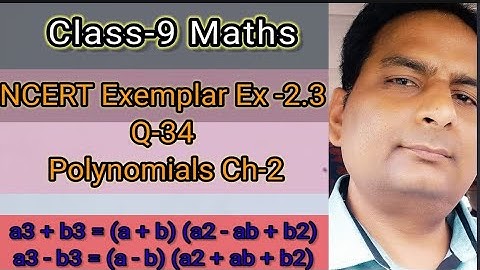 Class-9 NCERT Exemplar Ex -2.3  Q34 Polynomials Ch-2 Maths #Yaumikclasses #class9maths #polynomials