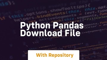 python pandas download file