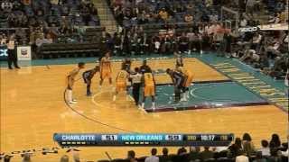 Hornets vs. Bobcats 11/09/2012 - Anthony Davis full highlights - 23pts/11reb/5bs