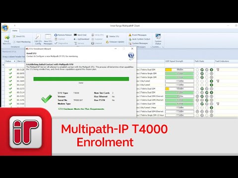 Multipath IP Client Software Tutorial - Enrolment of a new T4000 series device