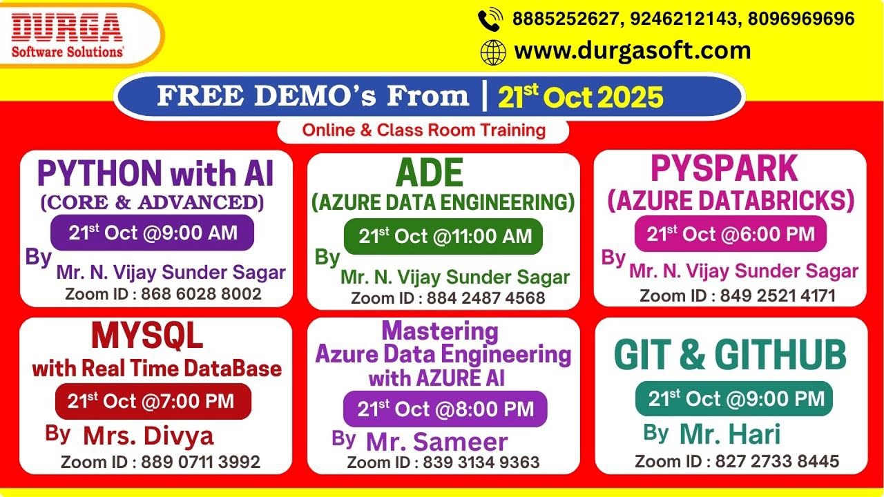 New Batches in Online & Class Room Training @ DURGASOFT - YouTube