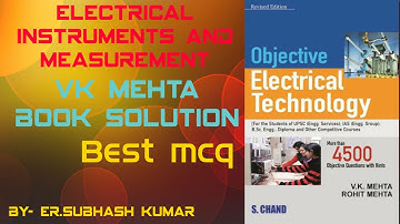 Electrical instruments and measurement mcq of vk mehta StudyEr classes