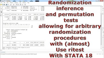 Randomization inference and permutation tests Use ritest With STATA 18