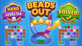🔴 Beads Out Level 714 Walkthrough | HARD LEVEL Solution & Strategy 🧠