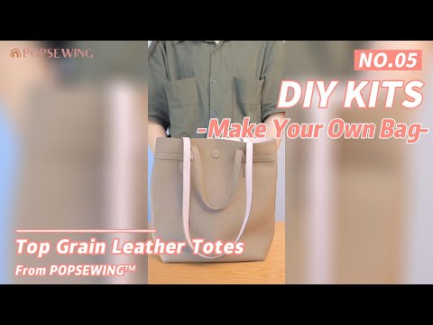 POPSEWING Top Grain Leather Mini Birkin Bag Charm DIY Kit Pink